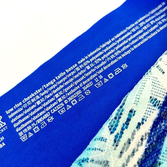 PINK Victoria’s Secret Low Rise Cheekster Wide Lace Waistband Almost Thong Panty - Picture 14 of 15